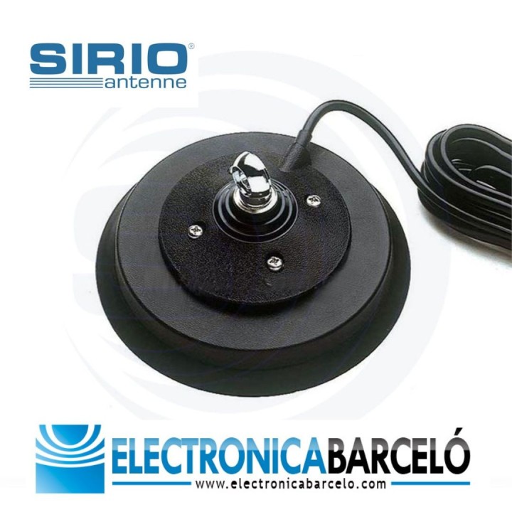 SIRIO PM-125PL Base Magnética Tipo S Hasta 500 MHz Ø 12,7 cm. Tamaño Mediano