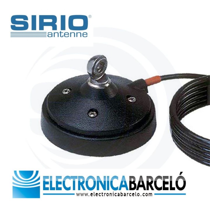 SIRIO PM-100S Base Magnética Tipo S Hasta 500 MHz. Ø 10 cm. Tamaño Pequeño