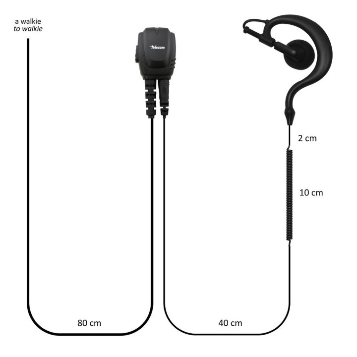 JD-2302NE Micro-auricular gama profesional. IP-54. Para KENWOOD Serie NX