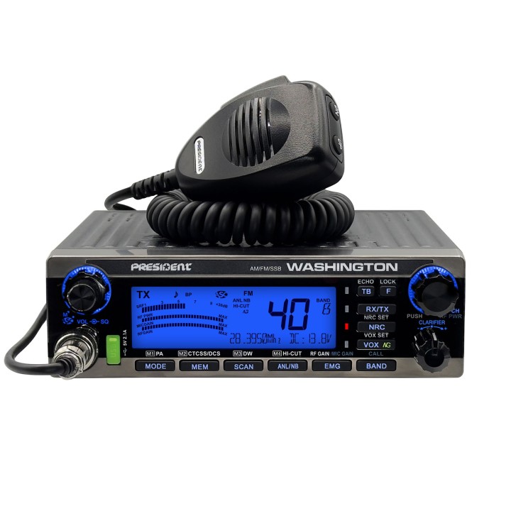 Emisora PRESIDENT WASHINGTON 24 a 29 Mhz AM / FM / BLS / BLI