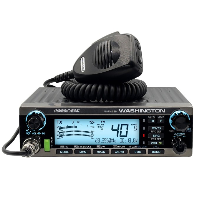 Emisora PRESIDENT WASHINGTON 24 a 29 Mhz AM / FM / BLS / BLI