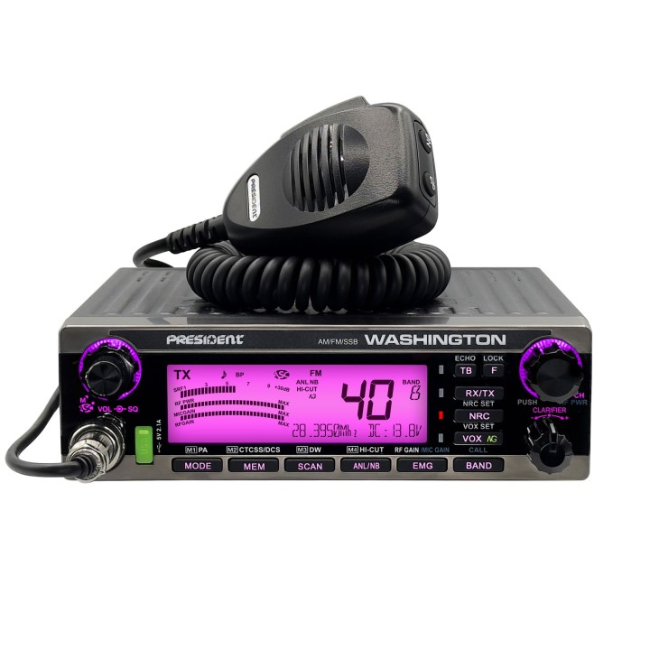 Emisora PRESIDENT WASHINGTON 24 a 29 Mhz AM / FM / BLS / BLI