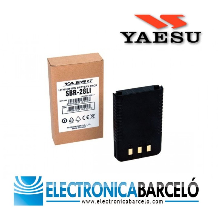 Batería ORIGINAL Yaesu SBR-28LI 7,4 V 1750 mAh para Yaesu FT-4VE y FT-4XE