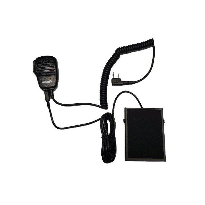 Pack pedal PTT + Micro-altavoz JR-4002 para Walkies Kenwood