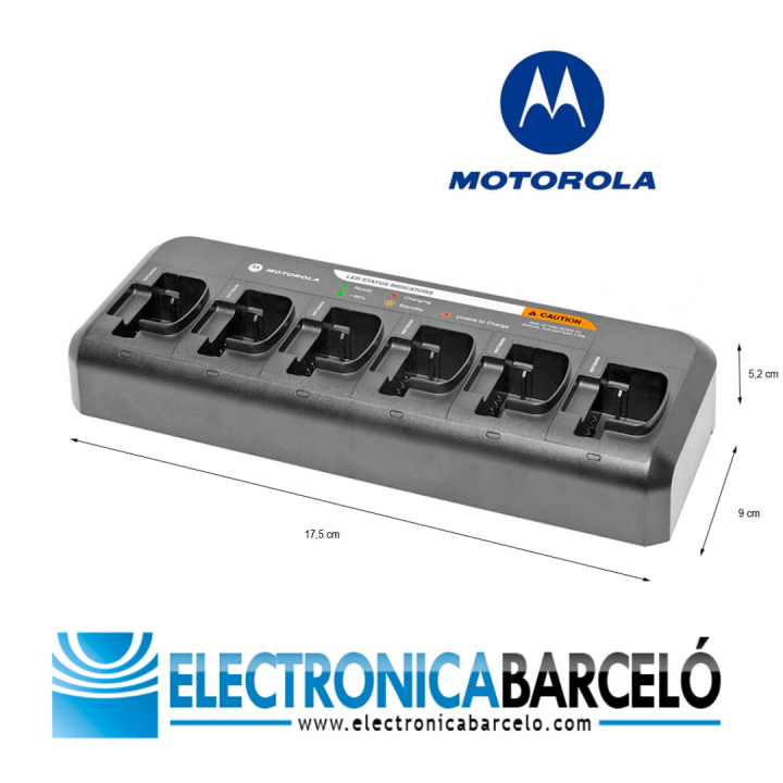 MOTOROLA PMLN6598 Cargador 6 unidades para varios modelos de walkie