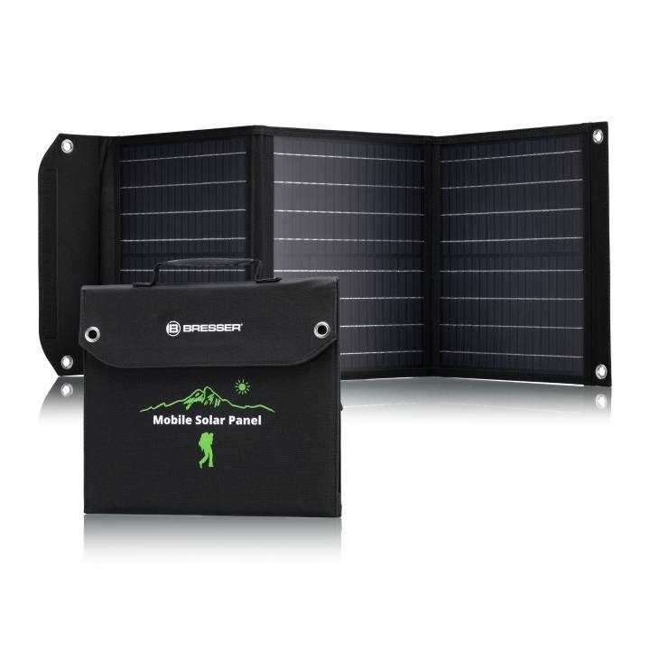 Cargador solar móvil BRESSER 40 vatios con salida USB y DC