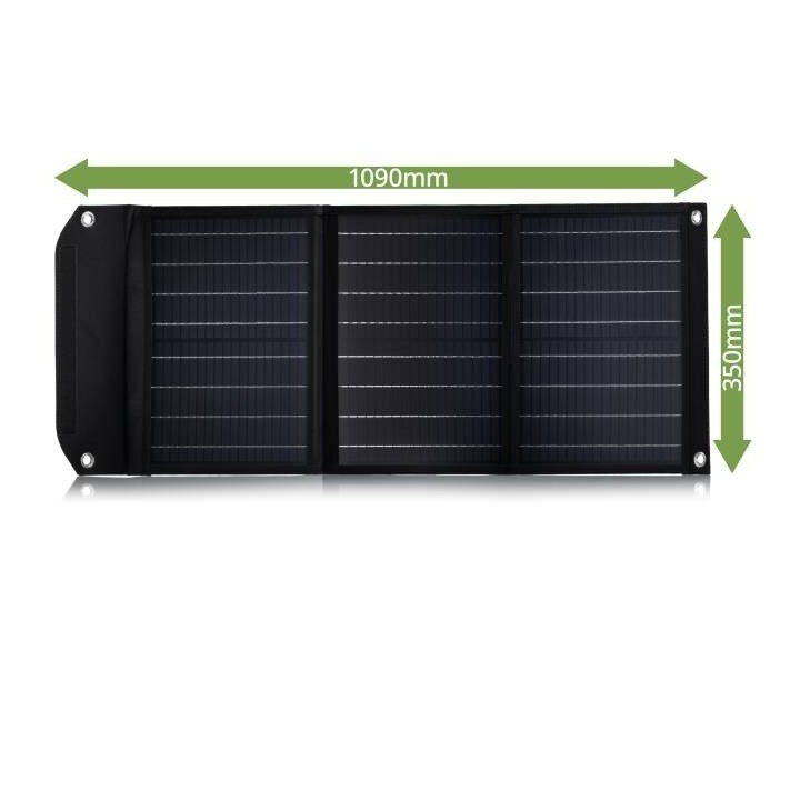 Cargador solar móvil BRESSER 40 vatios con salida USB y DC