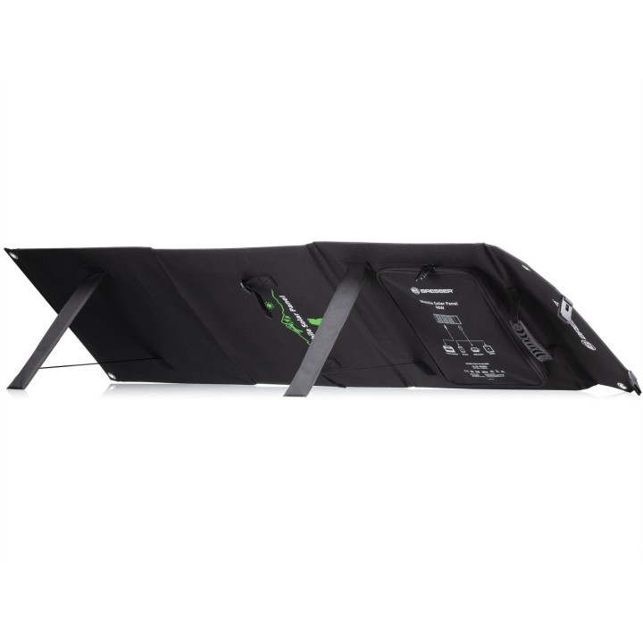 Cargador solar móvil BRESSER de 60 W con salida USB y DC