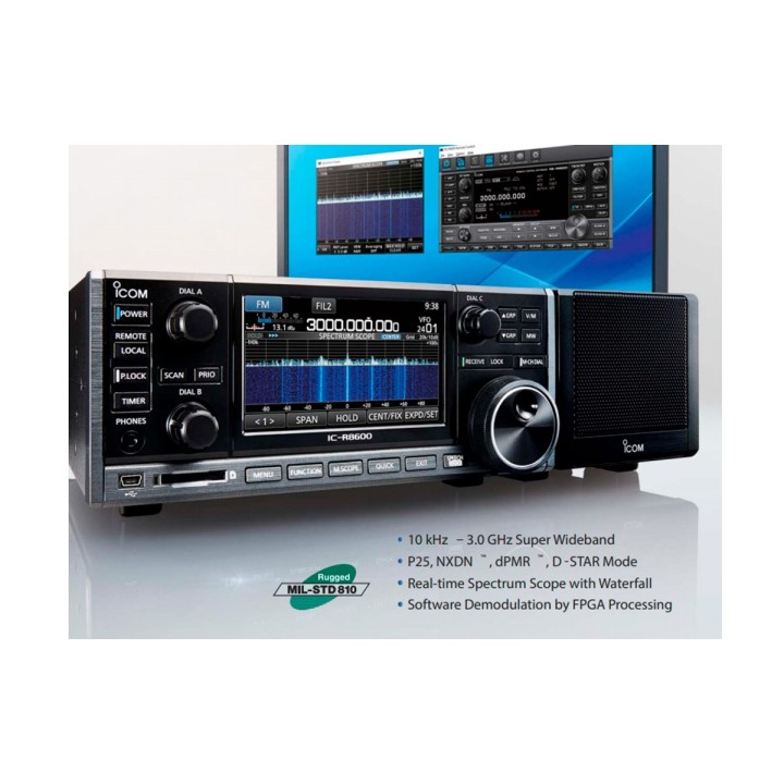 Receptor de Banda Ancha ICOM IC-R8600 analógico y digital