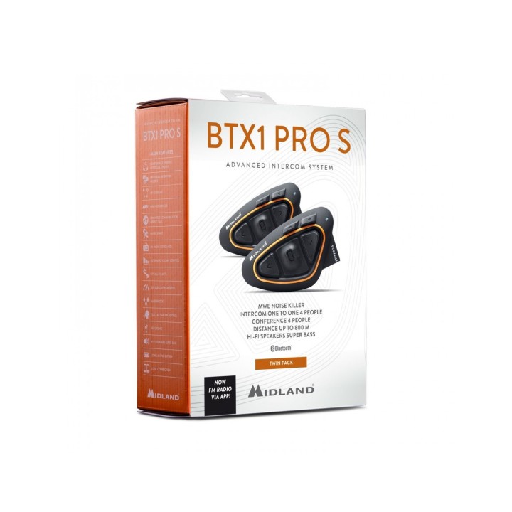 MIDLAND BTX1 PRO S 2022 Twin Intercomunicador de moto piloto/pasajero