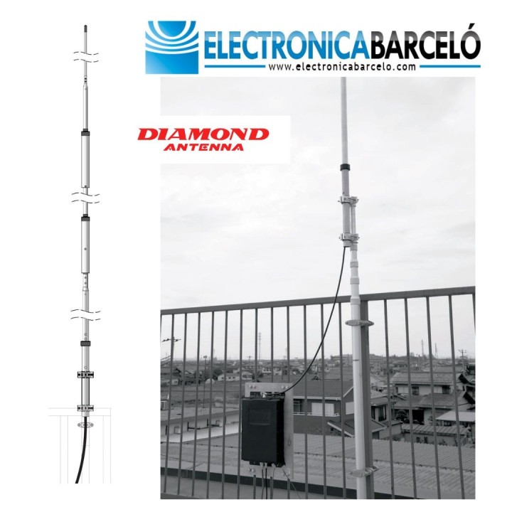 Diamond CPATU Antena multibanda HF 3.5-50MHz (80-6m)