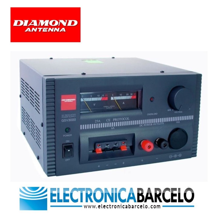 DIAMOND GSV-3000 DIAMOND FUENTE ALIMENTACIÓN ANALÓGICA 30 A.