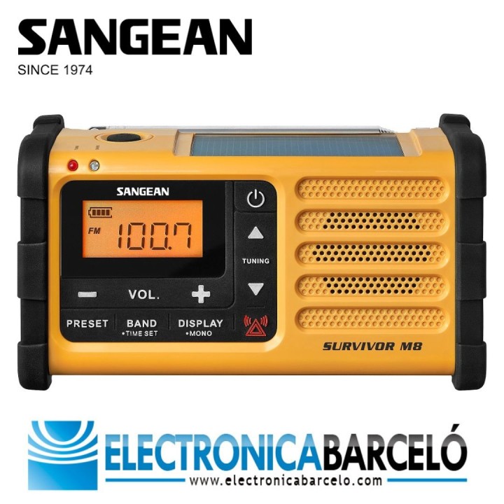 Sangean Survivor M8 (MMR-88) Receptor radio FM/AM de emergencia