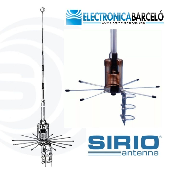 SIRIO 2016 ANTENA BASE CB 5/8 (16 Radiales Cortos)