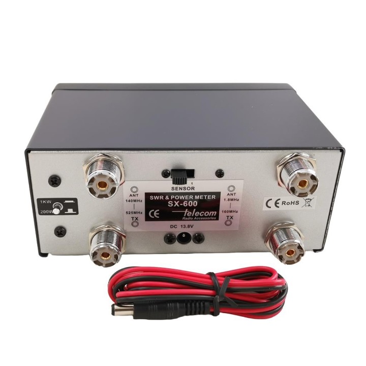 Medidor R.O.E. y watímetro. 1.8-160/140-525 MHz. TELECOM
