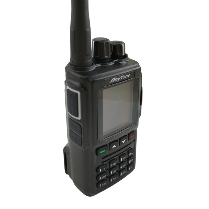 Transceptor portátil analógico / digital DMR para radioaficionados 144 / 430 MHz.