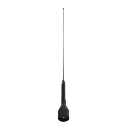 Antena VHF de 1/4 de onda, 2.15 dB, 0.49 m., con muelle. Color negro.