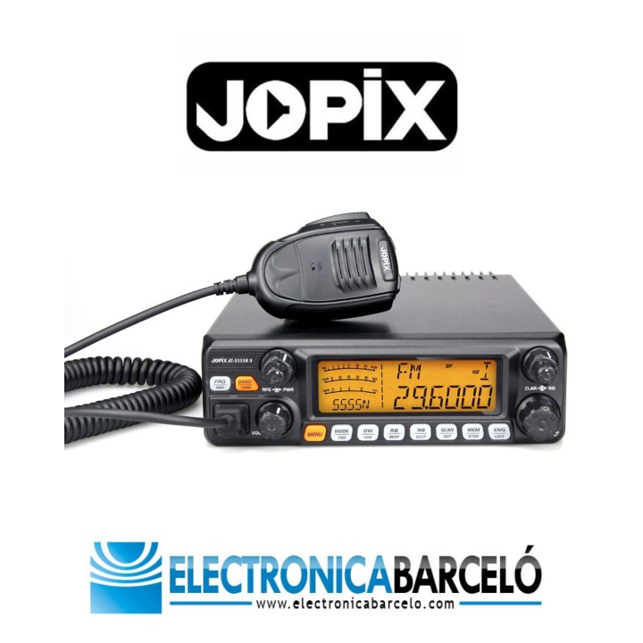 Jopix AT-5555N II Emisora móvil 10m radioaficionados multimodo 60W