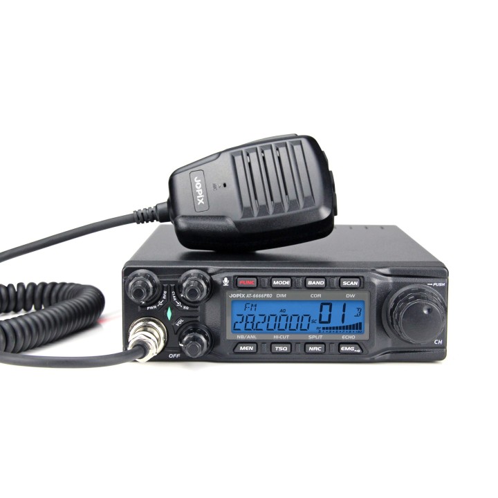Jopix AT-6666PRO Emisora móvil 10m radioaficionados multimodo 80W