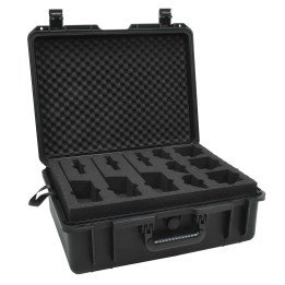 HamKing XL 6 Maleta negra resistente para 6 walkies Kenwood TK-3701D/3501 etc