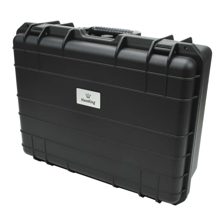 HamKing XL 6 Maleta negra resistente para 6 walkies Kenwood TK-3701D/3501 etc