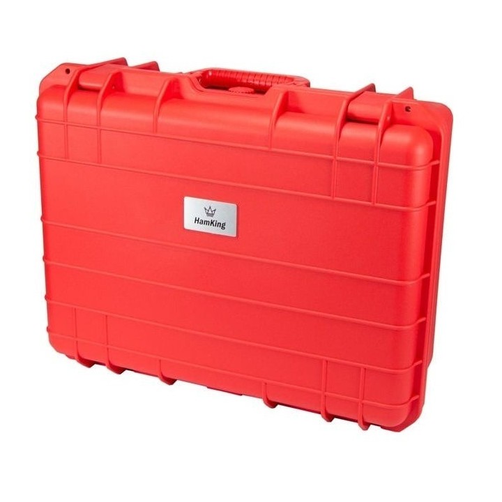 HamKing XL 6 Maleta roja resistente para 6 walkies Kenwood TK-3701D/3501 etc.