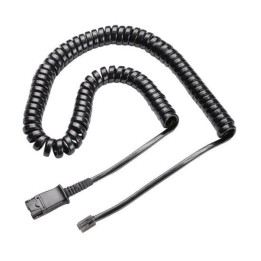 Cable adaptador telefónico QD – RJ11 para Plantronics y Cleyver