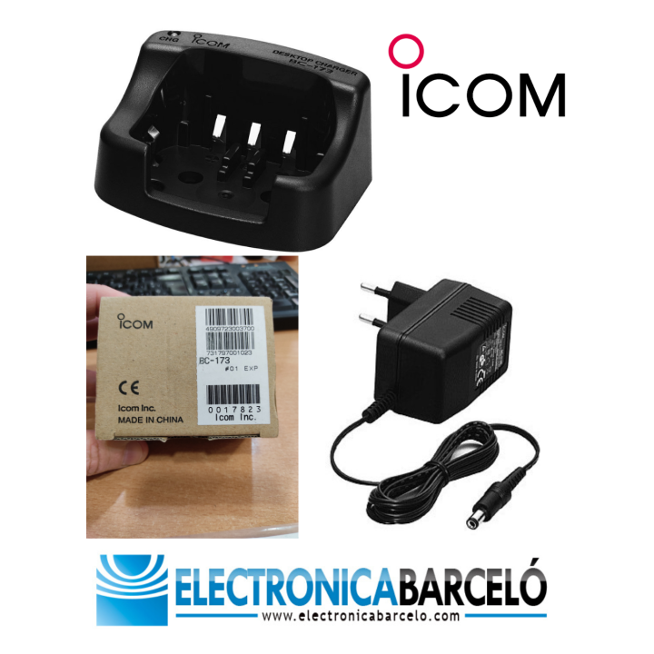 Cargador completo para ICOM IC-M33, IC-M35 y GM-1600 (ICOM BC-173 y BC-147)