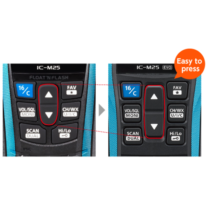 ICOM IC-M25EURO EVO  walkie marino
