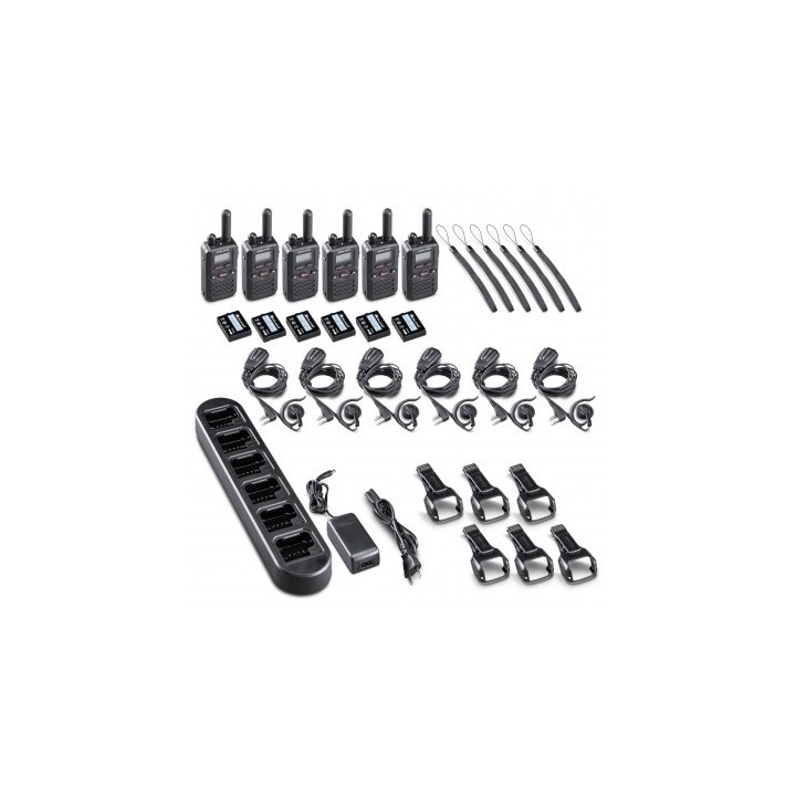 MIDLAND BR180 Pack de 6 walkies profesionales PMR446