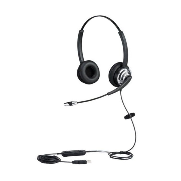 Cleyver Desk Cleyver HC65 Flex, auriculares dúo para PC conexión USB-A