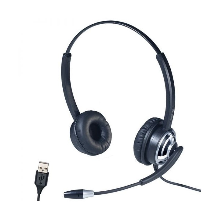 Cleyver Desk Cleyver HC65 Flex, auriculares dúo para PC conexión USB-A