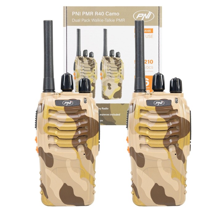 PNI R40 Camo Dual Pack Pareja de walkies PMR-446