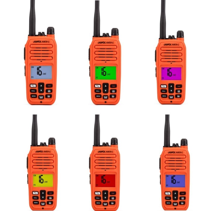 Jopix Marine 616P Naranja, Walkie marina VHF