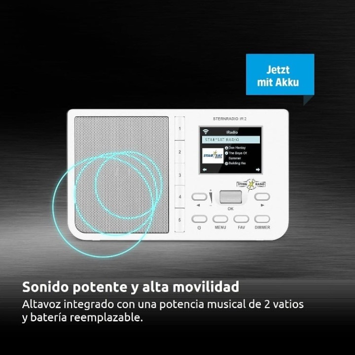Technisat Sternradio IR 2 Blanco, receptor radio Internet WiFI