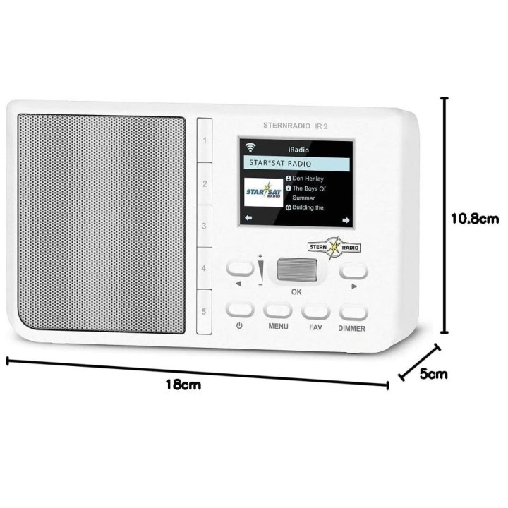 Technisat Sternradio IR 2 Blanco, receptor radio Internet WiFI