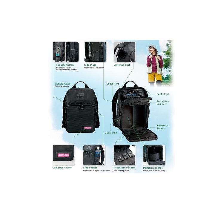 ICOM LC-192 Mochila multifunciones de transporte para emisora IC-705