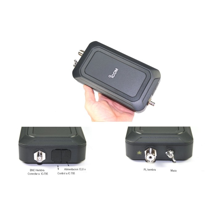 ICOM AH-705 Acoplador automático antena IC-705 Frecuencia 1,8 a 54 Mhz
