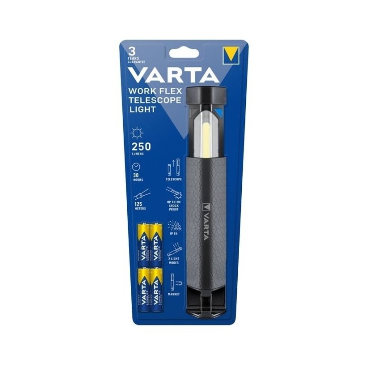 Linterna Varta Work Flex Telescope Light 2 en 1