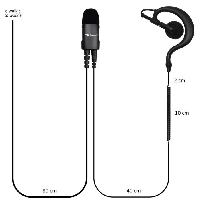 JD-24-ICF11W-R - MICRO-AURICULAR GAMA PROFESIONAL. IP-54. PARA ICOM
