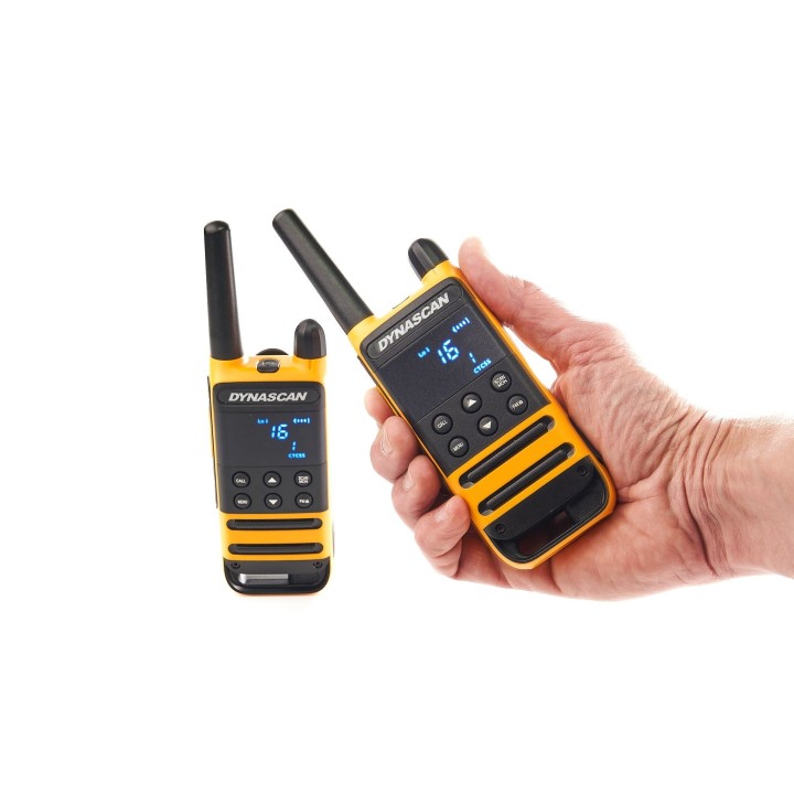 Dynascan P19 Pareja Walkies PMR-446 uso libre con estuche
