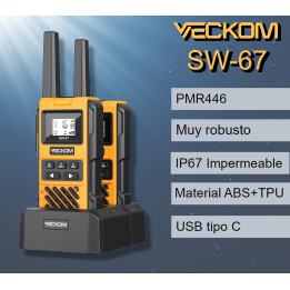 VECKOM SW-67 pareja de walkies PMR446 IP67