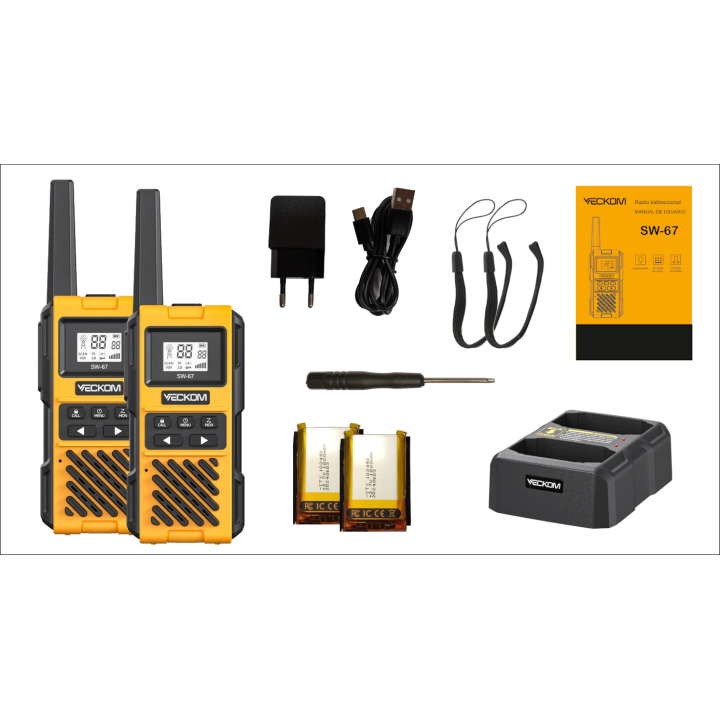 VECKOM SW-67 pareja de walkies PMR446 IP67