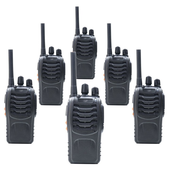 PNI PMR R40 PRO Pack 6x Walkie-talkies PMR-446 con microauriculares