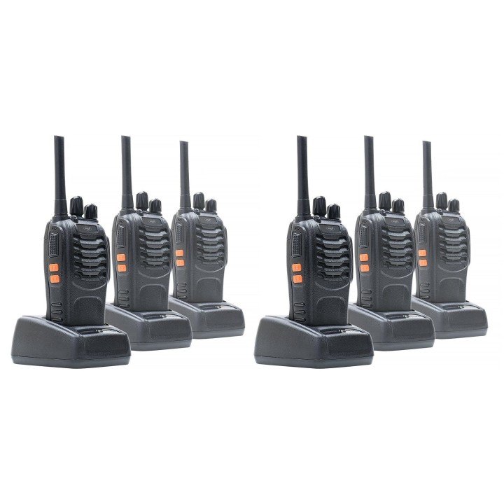 PNI PMR R40 PRO Pack 6x Walkie-talkies PMR-446 con microauriculares