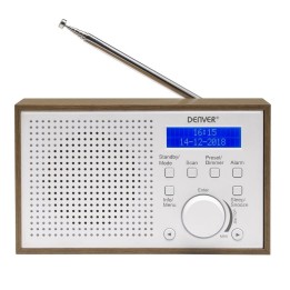 Denver DAB-46 Madera Blanco Receptor radio FM/DAB+