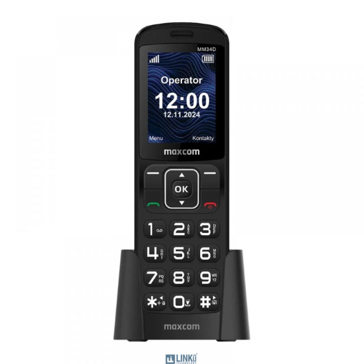 MAXCOM MM34D TELEFONO FIJO 4G SIM BLACK (NO RJ11)