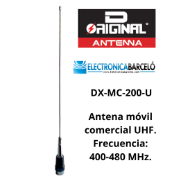 DX-MC-200-U - Antena móvil comercial UHF. 400-480 MHz.
