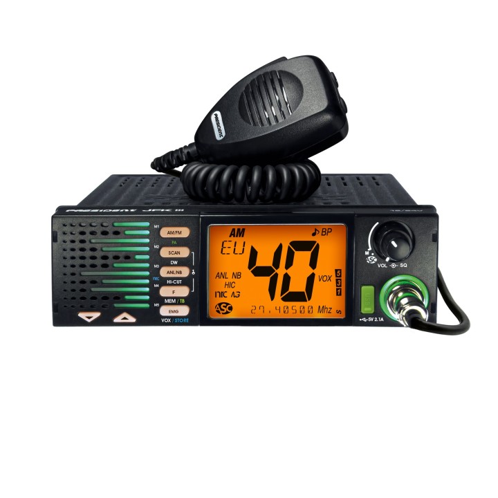 PRESIDENT JFK III Nueva Emisora de CB 27 MHz AM/FM  12 V / 24 V