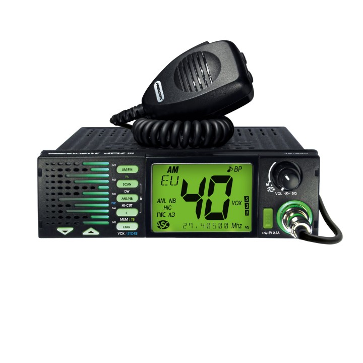 PRESIDENT JFK III Nueva Emisora de CB 27 MHz AM/FM  12 V / 24 V